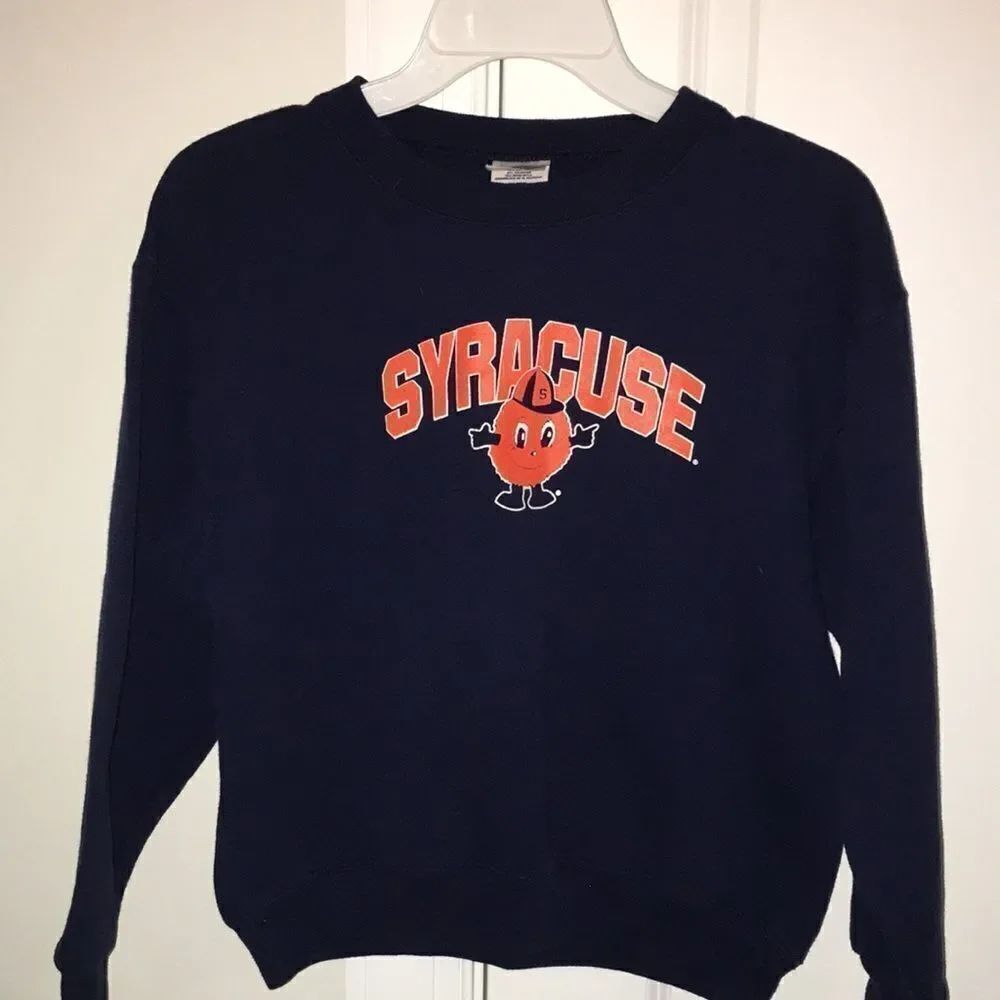 Vintage Syracuse orange orangemen University kids youth blue sweatshirt 8/10 M